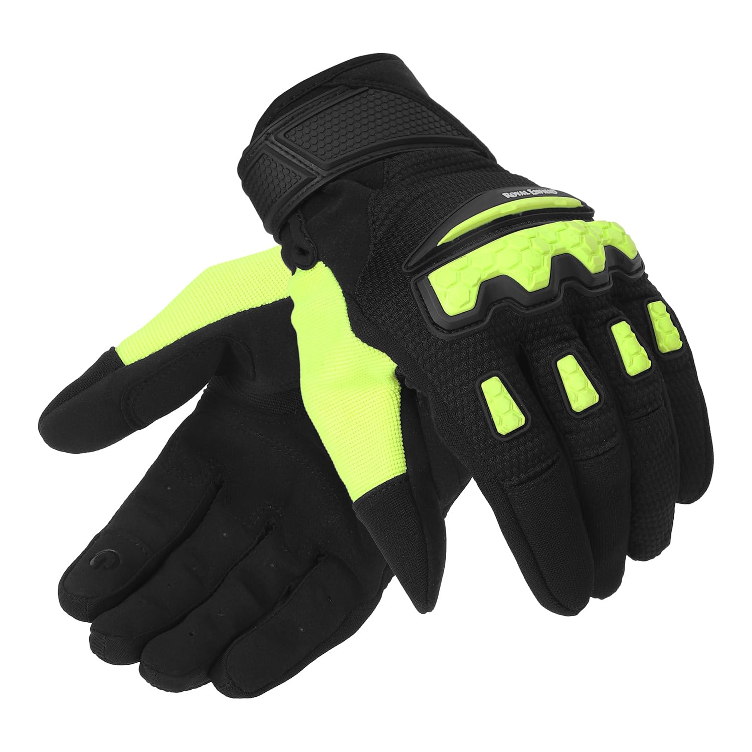 Royal Enfield Urban Hustler V2 Riding Gloves 100% Polyester Air Mesh for Ventilation | TPR Knuckle P